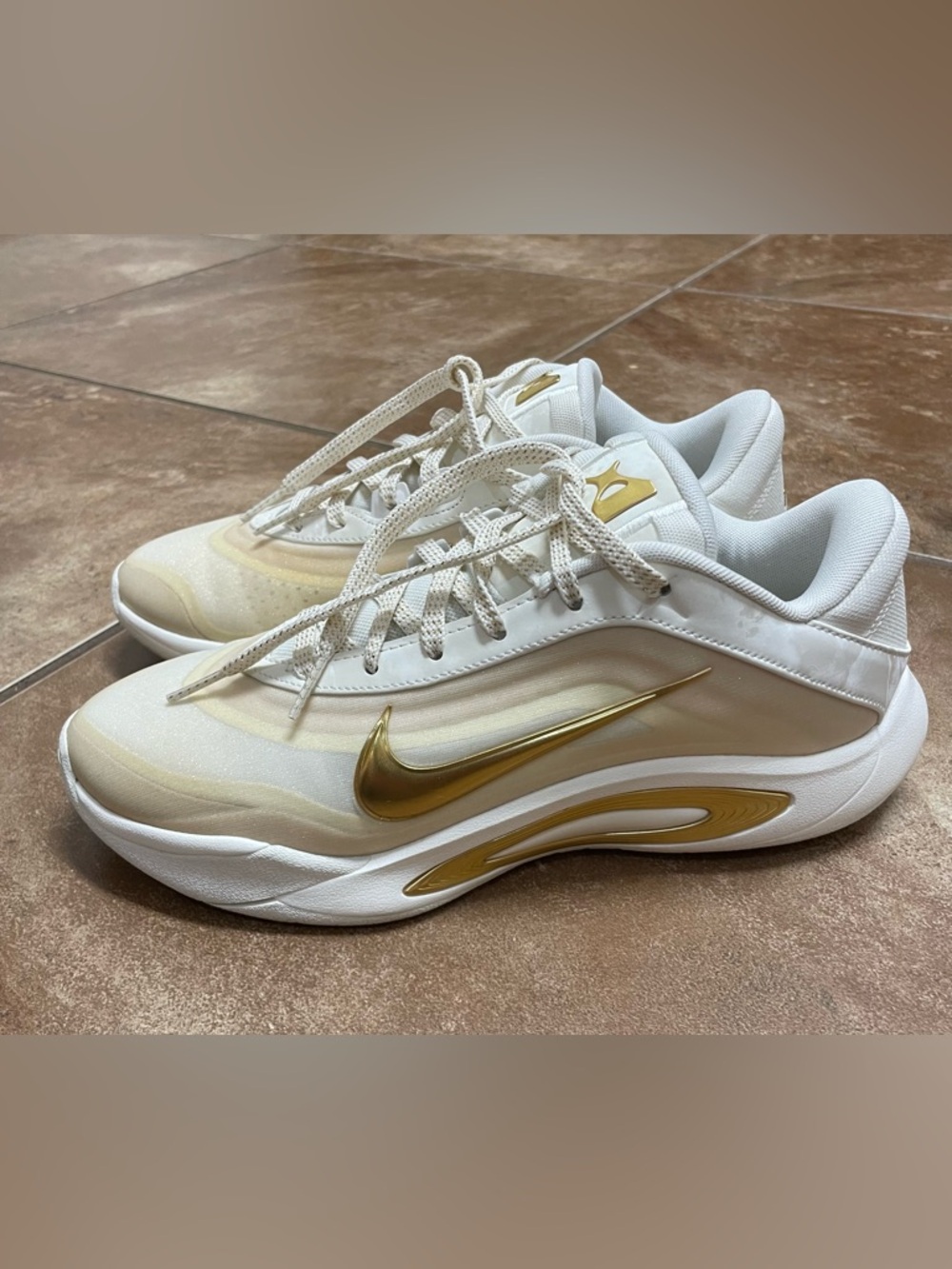 Nike A’One Sneakers in Sail/Metallic Gold/Sail